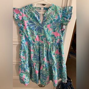 Lilly Pulitzer Kids Dress in Pink and Blue Floral